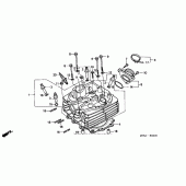 Схема вузла: Головка циліндра для Honda XR650