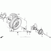 Схема узла: Заднее колесо для Honda CB1000 CB1000F