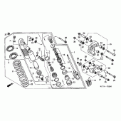 Схема вузла: Задній амортизатор для Honda XR400