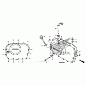 Схема узла: Правая крышка картера для Honda VT750 Shadow RS