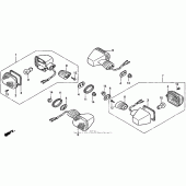 Схема узла: Поворотники для Honda CBR600 CBR600F3