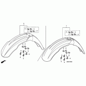 Схема вузла: Переднє крило для Honda CRF450 CRF450R