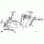 Схема вузла: Ланцюг ГРМ і Натяжитель і Успокоитель для Honda VTR1000 Firestorm