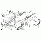 Схема узла: Swingarm (2) для Honda VT750 Shadow RS
