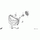 Схема вузла: Фара (2) для Honda CB600F Hornet S