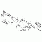 Схема вузла: Вихлопна система для Honda XR250