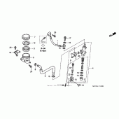 Схема вузла: Задній гальмівний циліндр для Honda VFR800 Interceptor