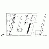 Схема вузла: Передня вилка (1) для Honda CB600F 599