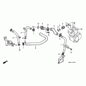 Схема вузла: Труба водна для Honda VT1100 Shadow ACE