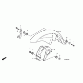 Схема узла: Переднее крыло для Honda CBF150