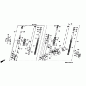 Схема вузла: Вилка передньої осі для Honda CBR600 CBR600F Hurricane