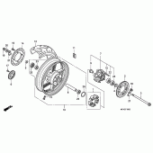 Схема узла: Заднее колесо для Honda CBF1000
