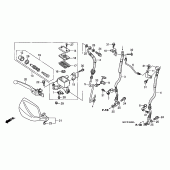 Схема вузла: Передній гальмівний циліндр для Honda XL700V Transalp