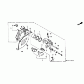 Схема вузла: Задній гальмівний супорт для Honda XRV750 Africa Twin