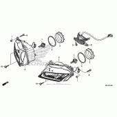 Схема узла: Фара для Honda CBR600 CBR600RR
