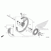 Схема вузла: Переднє колесо для Honda CRF230 CRF230F