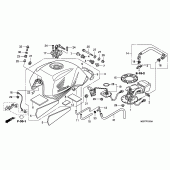 Схема узла: Топливный бак (CBF600N8/NA8) для Honda CBF600