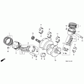 Схема узла: Коленчатый вал и Поршень для Honda VFR800 VFR