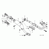 Схема вузла: Вихлопна система для Honda XR250