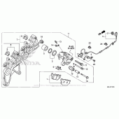 Схема узла: Задний тормозной суппорт для Honda NC700
