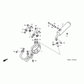 Схема вузла: Вихлопна система (VFR800FIW / X) для Honda VFR800 VFR