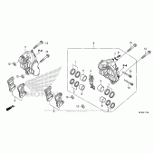Схема вузла: Передній гальмівний супорт для Honda CB1000 CB1000R