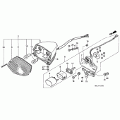 Схема узла: Задний фонарь (Стоп-сигнал) (NV600C) для Honda NV600 Shadow