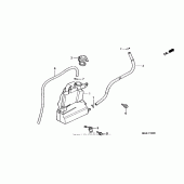 Схема вузла: Резервний бак (1) для Honda ST1100 Pan-European