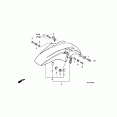 Схема вузла: Переднє крило для Honda CBF1000