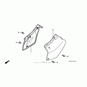 Схема вузла: Бічний обтічник для Honda XR400