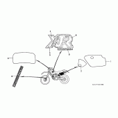 Схема узла: Label read the manual (RN) для Honda XR250