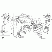 Схема вузла: Повітряний фільтр (VT1100C2-EXCEPT CM / 2CM) для Honda VT1100 Shadow ACE