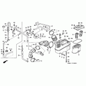 Схема узла: Воздушный фильтр (1) для Honda VT1100 Shadow Aero