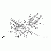 Схема узла: Рама (1) для Honda CBR600 CBR600F