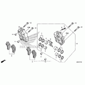 Схема узла: Передний тормозной суппорт (2) для Honda CBR1000 CBR1000RR (Special Edition) Fireblade