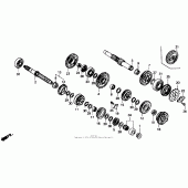 Схема вузла: Трансмісія для Honda XR600