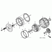 Схема вузла: Зчеплення для Honda XR650