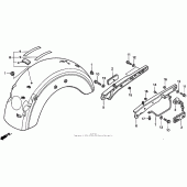 Схема вузла: Заднє крило для Honda VT1100 Shadow ACE