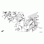 Схема узла: Lower cowl (l.) для Honda CBR600 CBR600RR