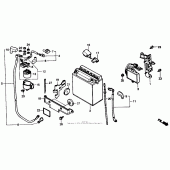 Схема узла: Аккумулятор для Honda VTR250 VTR