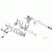 Схема узла: Копирный вал и Вилки и Вал переключения для Honda CMX250 Rebel