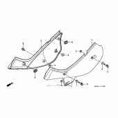 Схема вузла: Бічний обтічник для Honda XR650