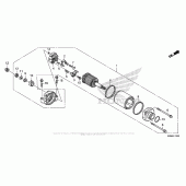 Схема вузла: Стартер електричний для Honda VFR800 Interceptor