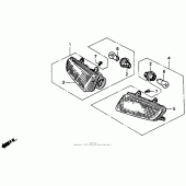 Схема узла: Поворотники для Honda ST1100 Pan-European