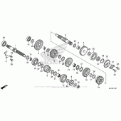 Схема вузла: Трансмісія для Honda CRF250 CRF250RL Rally