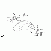 Схема вузла: Переднє крило для Honda CBR1000 CBR1000F