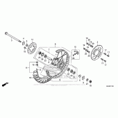 Схема вузла: Заднє колесо для Honda CRF150 CRF150R