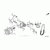 Схема узла: Масляный фильтр + маслонасос для Honda VT1300 Interstate