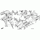 Схема вузла: Нижній обтічник (CBR600RR7 / 8) для Honda CBR600 CBR600RR
