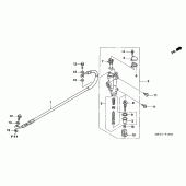 Схема вузла: Rr. гальмівний циліндр для Honda CRF450 CRF450X
